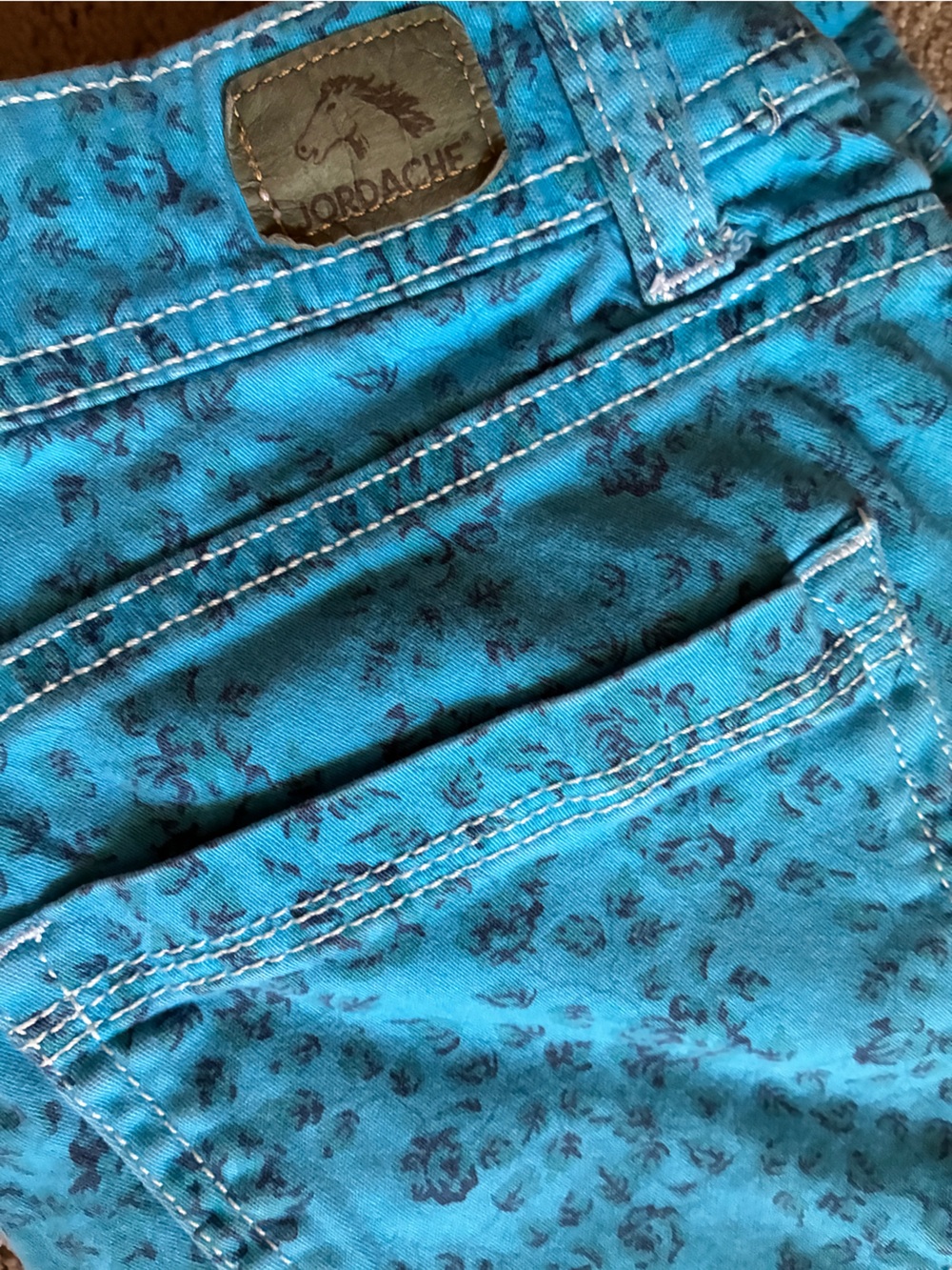 Jordache Aqua Floral Skinny Jeans